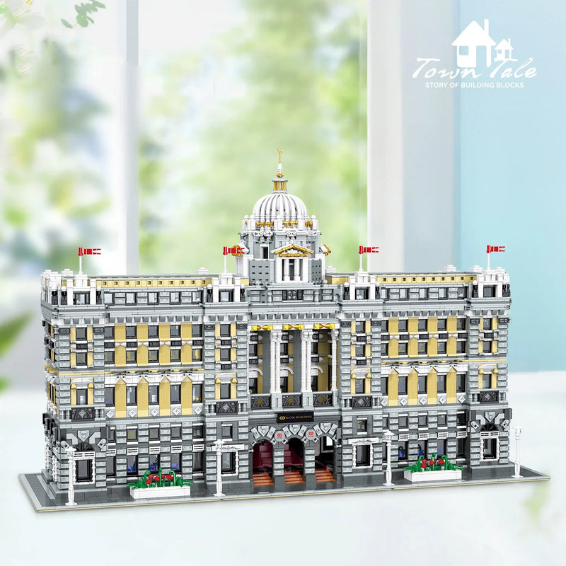 10423PCS Classical Bank Building Blocks MOC Bank Street View Model Bricks Desktop Decoration Diy Toys For Kids Holiday Gifts