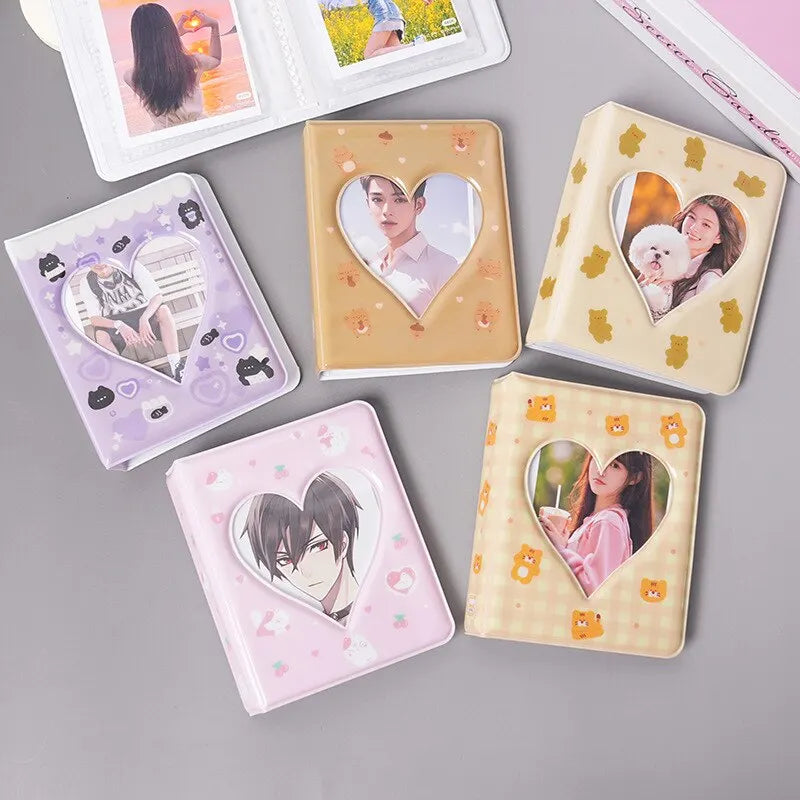 (1pc)Ins Wind 3-inch Love Polaroid Photo Storage Star Card Transparent Inner Page Collection Album