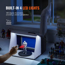 SucceBuy Airbrush Spray Booth Portable Hobby Airbrush Paint Spray Booth Kit with 4 LED Light Powerful Dual Exhaust Fans