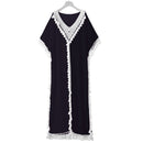 Dubai Türkei Muslim Abaya Kleid Damen Boho Sommer Quaste Marokkanischer Kaftan Strandkleid Islamische Kleidung Lange Kleider Ropa Lange Roben