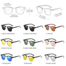 Klassische Halbrand Polarisierte Sonnenbrille Herren Damen Retro Nieten Kleine Sonnenbrille Männlich Beliebt Schwarz Blendschutz Reisebrille