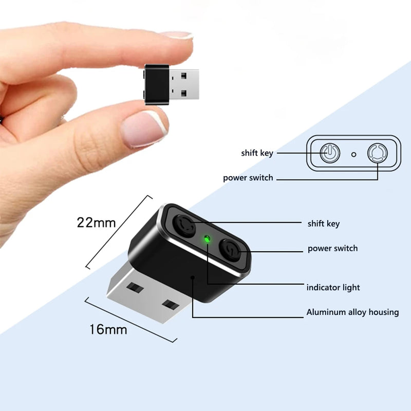 Mouse Jiggler Undetectable Mouse Mover Virtual Automatic Move Wiggle Shaker Simulator with ON/OFF Switch for Computer Awakening