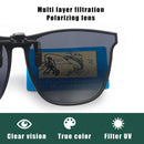 New Polarized Flip-up Sunglasses Clips For Myopia Glasses Retro Big Size Square TAC Material Glasses Clip-on Sunglass Clip