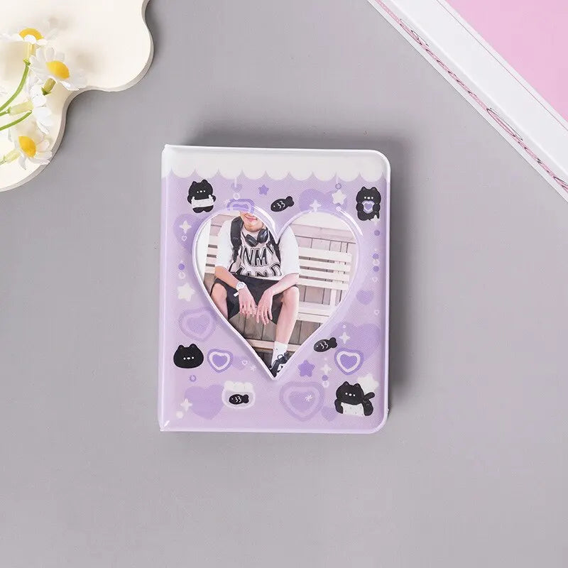 (1pc)Ins Wind 3-inch Love Polaroid Photo Storage Star Card Transparent Inner Page Collection Album