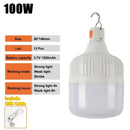 High Power LED Camping Light Rechargeable Portable Lanterns Outdoor Emergency BBQ Tent Lighting Lamp Bulb with Hook