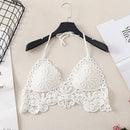 summer holiday beach camis lady sexy tassels crochet camisole women sexy tassels bikini camis female crochet halter bikini tops