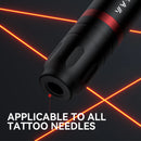 DM Kabelloses Tattoo-Maschinen-Set 4,0 mm Hub 1500 mAh Hochleistungsakku mit 5 ml Tattoo-Pigmenten Cartridge-Nadeln Farbnapf
