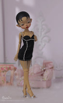 New BJD Nova 1/6 Yosd Doll Modern Retro Makeup Styling Party  Doll With Black Satin Dress Resin Toys Movable Joint Doll