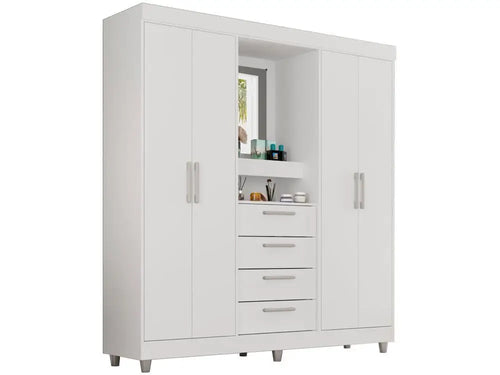 4 Doors Araplac Beijing 4 Doors Wardrobe with Mirror