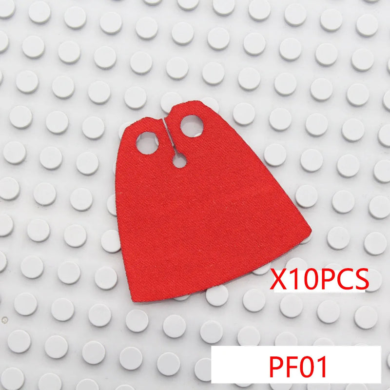 MOC Character Accessories Building Blocks Medieval Soldier Hood Wearing Coat Cape Battle Robe Mini Brick Boy Toy Gift K034 DIY