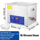 2/3/6/10L/30L Digital Heating Ultrasonic Cleaner 220V 40KHZ Stainless Steel Ultrasound Cleaning Machine Home Appliance