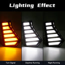 Car LED Front Bumper Daytime Running Light  For Toyota Tacoma 2024 Start-up Animation DRL Fog Lamp White Yellow Turn Signal Lamp