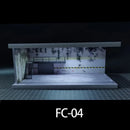 1/64 Diorama Car Parking Lot Model LED Light Underground Double-layer Car Garage Scene Model Display