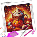 Huacan New Arrivals Diamond Painting Pumpkin Cup Resin Drill Embroidery 5D Diy Autumn Scenery Halloween Gift