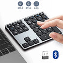 Kabelloses Ziffernfeld, wiederaufladbare Bluetooth-Zifferntastatur für Mac, Windows, 35 Tasten, Aluminium-Nummernblock für Buchhalter