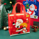 StoBag 4pcs/1Lot New Christmas Non-woven Fabric Tote Bags Candy Gift Packaging Santa Claus Kids Holiday Happy Year Party Favors