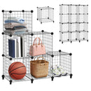 6/12 Cube Storage Shelves,Multifunctional DIY Wire Fence Wardrobe Combination Unit for Office/Livingroom/Kitchen/Bedroom/Study