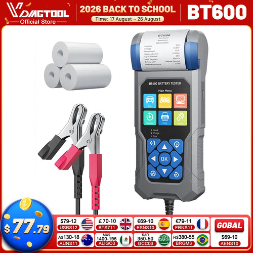 The Volt Verdict | BT600 6-24V Battery & Alternator Analyzer with Built-in Thermal Printer