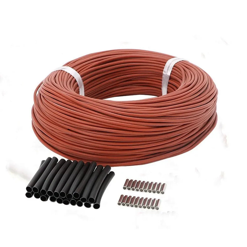 MINCO HEAT 5~100M Infrared Carbon Fiber Heating Cable 12K 33ohm Coil 3mm±0.2 Wires for Floor Heating System