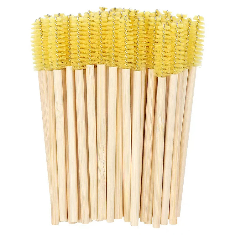 50 Pieces Eco-friendly Disposable Other Cleaning Mouse Wands Bamboo Handle Wooden Lash Spoolies Applicator Eyelash Mascara Brush