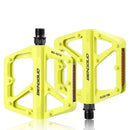 Double DU Bearing Ultralight Bike Pedals with Reflector Bicycle Platform Pedals Anti-Slip Cycling Safety Pedals for Night Riding