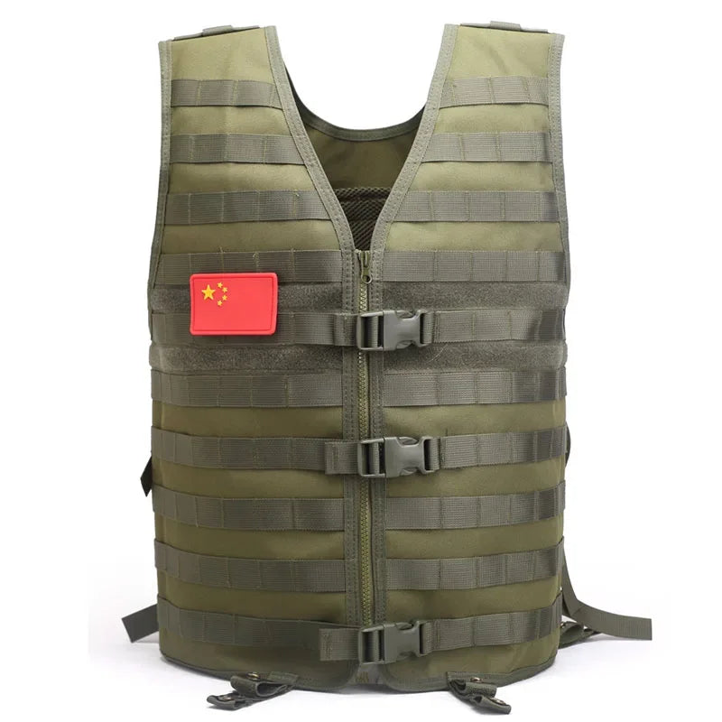 Adjustable Tactical Molle Vest Military Army Swat Utility Airsoft Vest Outdoor Sports Waistcoat CS Fishing Hunting Security Gear