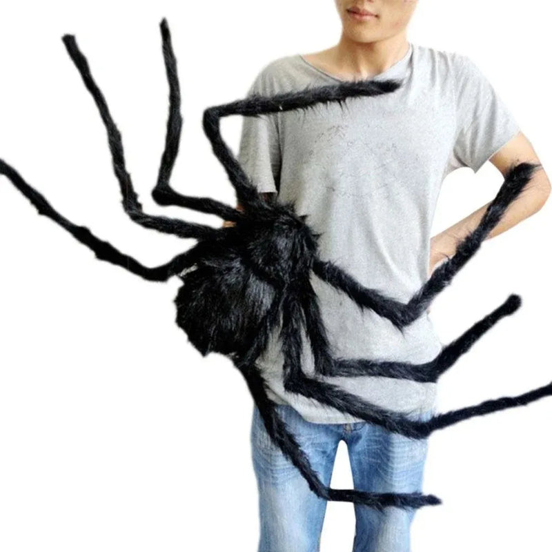 Halloween Big Plush Spider Horror Halloween Decoration Party Props Outdoor Giant Spider Decor 30-200cm Black Spider Plush Toys