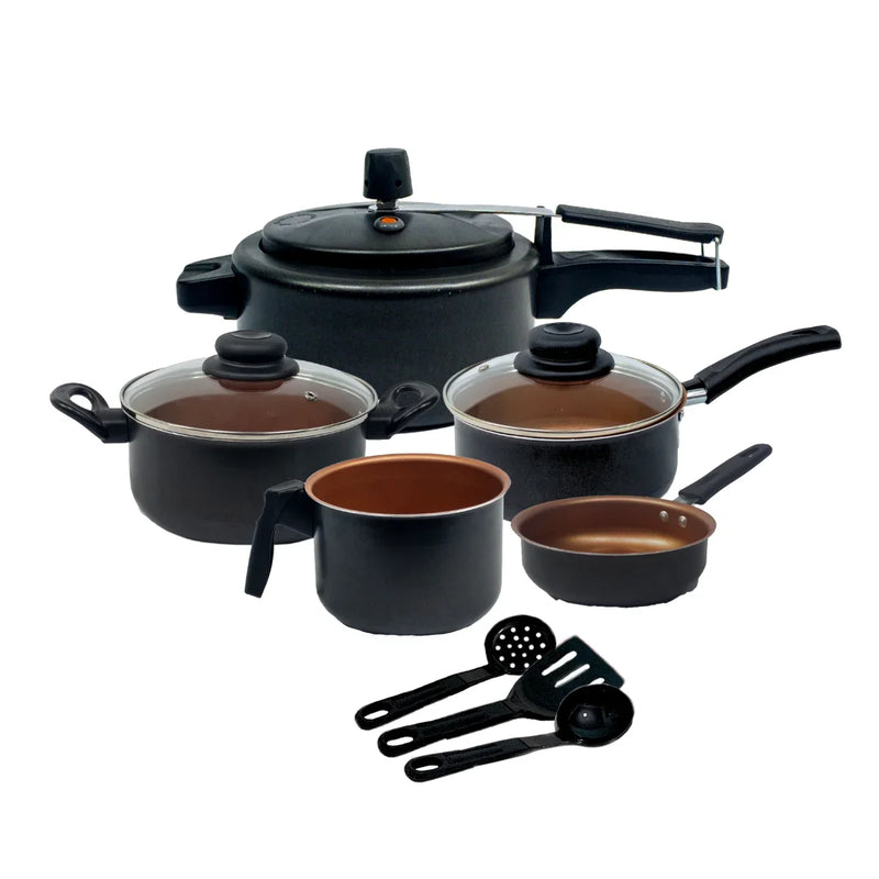 Teflom 8 PCs Rome 2.5L Non-stick Pressure Cooker Set