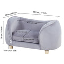 SucceBuy Pet Sofa Dog Couch for Medium-Sized Dogs and Cats Soft Velvety Dog Sofa Bed for Living Room Bedroom Pet Store or Clinic