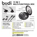 BUDI Multi-function Smart Adapter Card Storage Data Cable USB Box Universal Card Reader for iPhone Samsung USB Hub for Computer