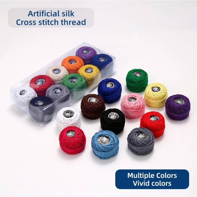 Colorful Cross Stitch Thread Embroidery Sewing Thread Diy Hand-Knitted Patch Thread Sewing Supplies