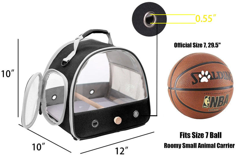 Portable Clear Bird Parrot Transport Cage Breathable Bird Carrier Travel Bag Small Pet Access Window Collapsible Outdoor Bag