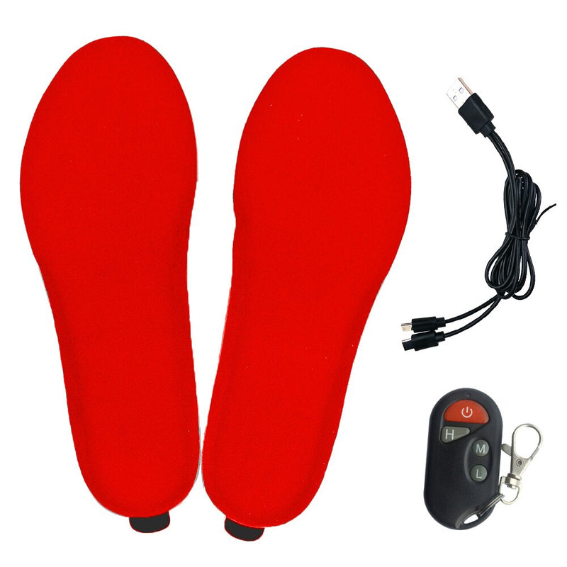 New Wireless Control Electric Heating Thermal Insoles Winter Warm Velvet 1800mAh Increase Heated Insoles for Men Women Shoe Pads