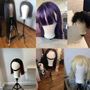 New Training Mannequin Head Canvas Block Head Display Styling Mannequin Manikin Head WigTripod Stand Free T Pins Wig Install Kit