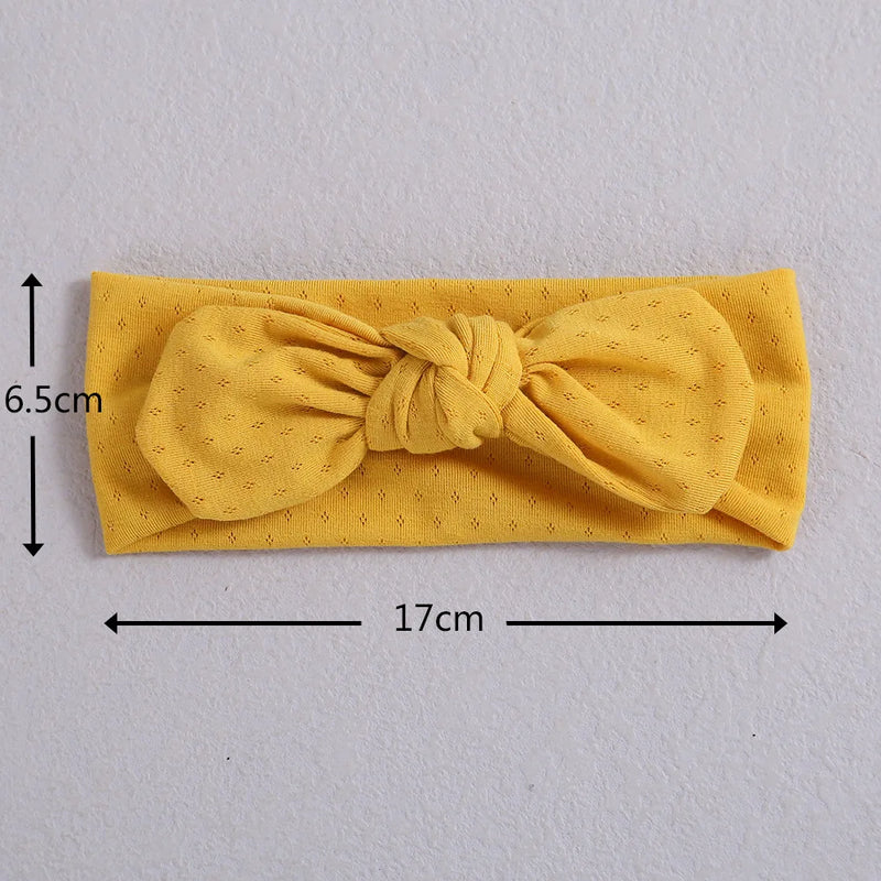 Baby Headband for Girls Children Bunny Ear Bow Nylon Headband Infant Bandage Solid Color Hair Accessories Cute Newborn Toddler