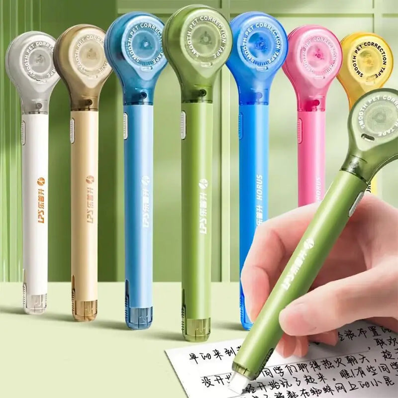 Creative Design 6m Modification Corrector Tape Pen Shape Comfortable Holding White Out Correction Tape Large Capacity