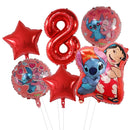 6pcs Disney Lilo & Stitch Party Balloons Stitch 32" Number Balloon set Baby Shower Birthday Party Decorations Kids Toy Gifts