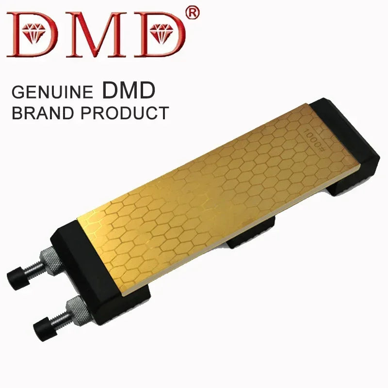 DMD Diamond Double Sided 400 and 1000 Grits Titanium Knife Sharpening Stone  With Size 200*70*8mm Whetstone with Holder
