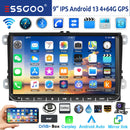ESSGOO 9" Android 14 4G+64G Apple Carplay Car Stereo GPS NAVI WIFI RDS FM BT for VW Golf 5 6 Passat Polo Touran Tiguan Caddy EOS