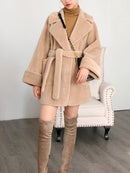 100% Wool Coat Fashion Slim Jackets for Women 2022 Soft Coat Female Autumn Winter Sheep Shearing Coat Ropa Para Mujer