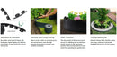 Black Plastic Garden Landscape Edging, 5” Tall Border Coil, Flexible and Strengthened with Anti-UV Treatment