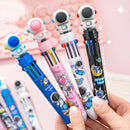 10Pcs/Lot Cartoon Astronaut 10-color Ballpoint Pen Kawaii Student 10 Colors Ball Point Pen for Writing Office School Supplies