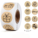 100-500Pcs Round Happy Birthday Sticker For Creativity Cute Stationery Labels Various Sticker Child For Scrapbooking