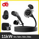 Typ 2 Verlängerungskabel 11kW für Wallbox Ladestation EV Ladegerät Kompatibel mit allen Typ 2 Ladesteckern 5m 10m 15m 20m