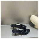 The 'Soleil' Square-Toe Silk Sandals