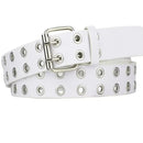 The Double Pin | Gothic Leather Belt with Twin Buckle