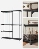 SONGMICS Schrank, Kleiderschränke, Freistehender Kleiderschrank, Kleiderständer, Garderobe, Stoffregale