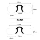 NONOR Silicone Nose Clip Pocket Reading Glasses for Men Women Portable TR Round Frameless Reader Glasses