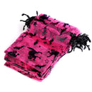25/50pcs 10x15cm Halloween Organza Gift Bag Drawstring Spider Web Multi Color Printing Packaging Gift High Quality Candy Bag