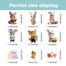 Easter Bunny Window Static Stickers Spring Flowers Living Room Window Glass Stickers Home Decorations Resurrection Day 2025